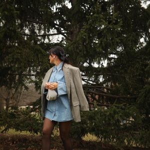 Weworewhat denim shirt dress